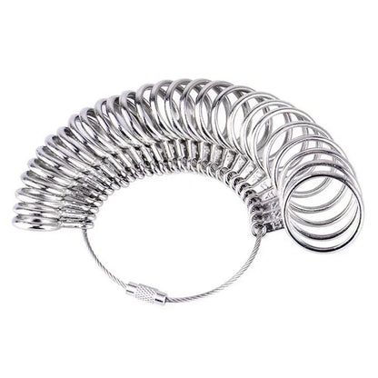 Metal Ring Sizer Measuring Tool Set, Gauge Mandrel Stick Finger Tool, Jewellery Making Equipment Accessories