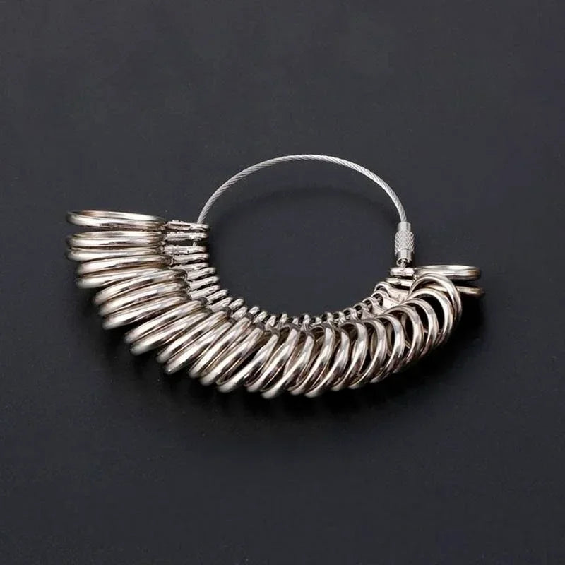 Metal Ring Sizer Measuring Tool Set, Gauge Mandrel Stick Finger Tool, Jewellery Making Equipment Accessories