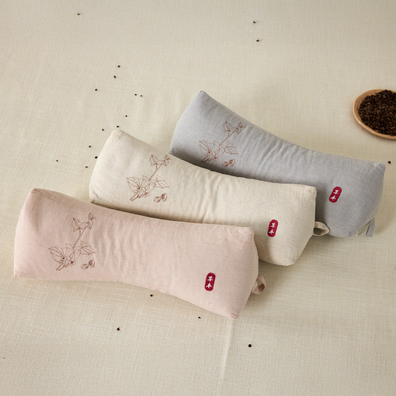 Buckwheat Pillow Herbal Traction New Neck Buckwheat Hull Cotton And Linen Triangular Pillow Cervica 2