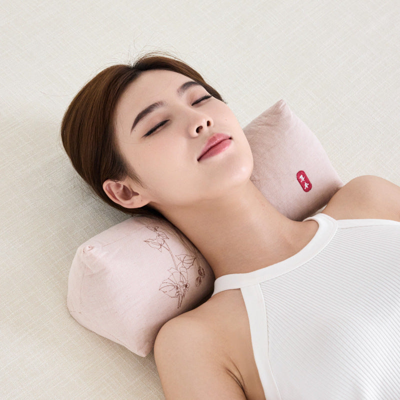 Buckwheat Pillow Herbal Traction New Neck Buckwheat Hull Cotton And Linen Triangular Pillow Cervica 5