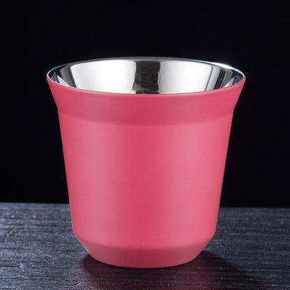 Espresso Mugs Stainless Steel Breakfast Cups Insulated Coffee Milk Water Drink Double Wall Dishwash 7