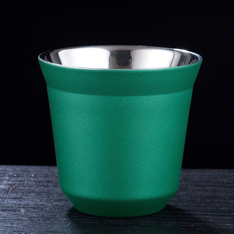 Espresso Mugs Stainless Steel Breakfast Cups Insulated Coffee Milk Water Drink Double Wall Dishwash 10