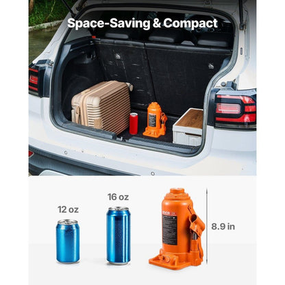 Heavy Duty Hydraulic Bottle Jack Auto Repair Jack For Car SUV Pickup High Lift Range 3