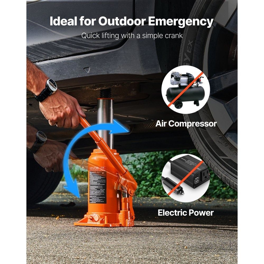 Heavy Duty Hydraulic Bottle Jack Auto Repair Jack For Car SUV Pickup High Lift Range 2