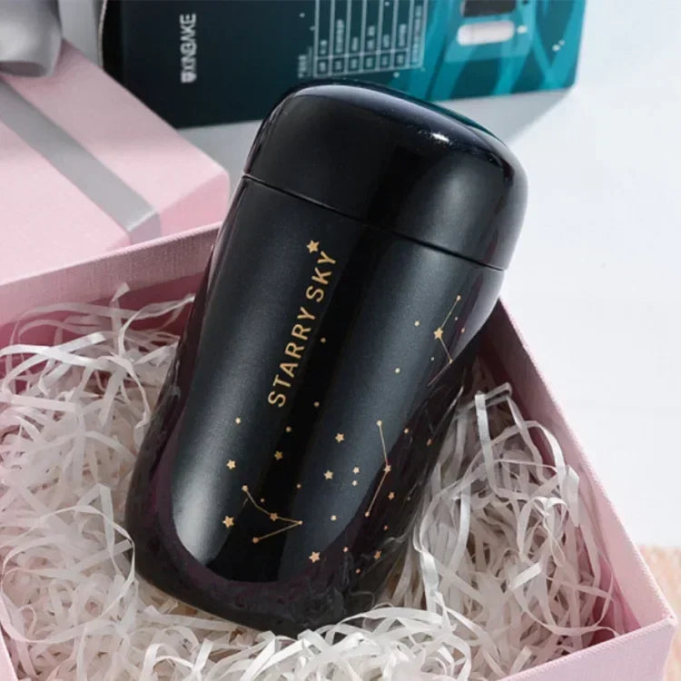 Thermo Bottle Starry Sky Mini Stainless Steel Vacuum Flask Small Capacity Leakproof Coffee Mug 9