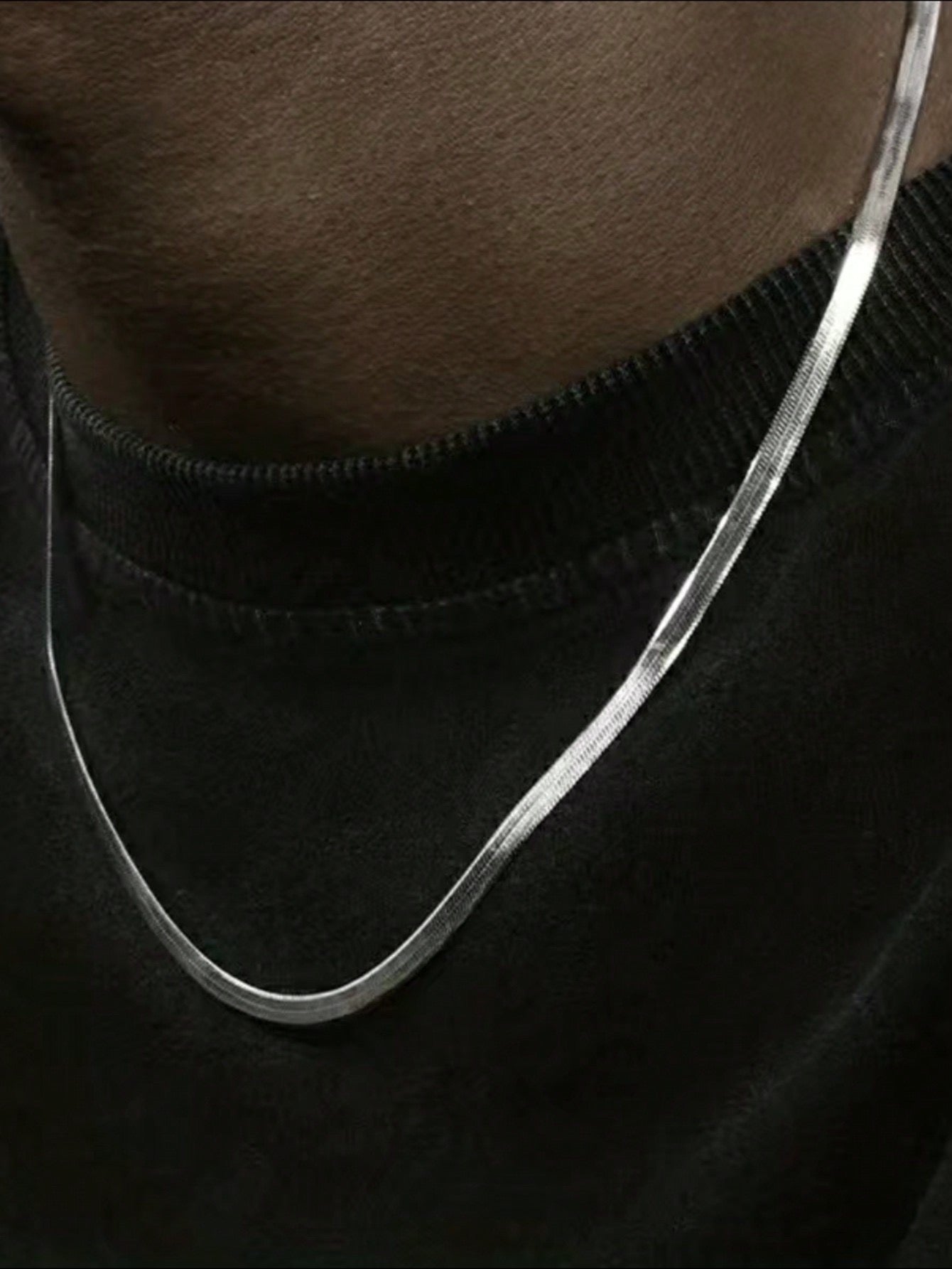 Snake Chain Necklace, Gold Plated Fashion Choker, Stainless Steel Flat Chain, Hip Hop Jewellery for Men and Women Gift