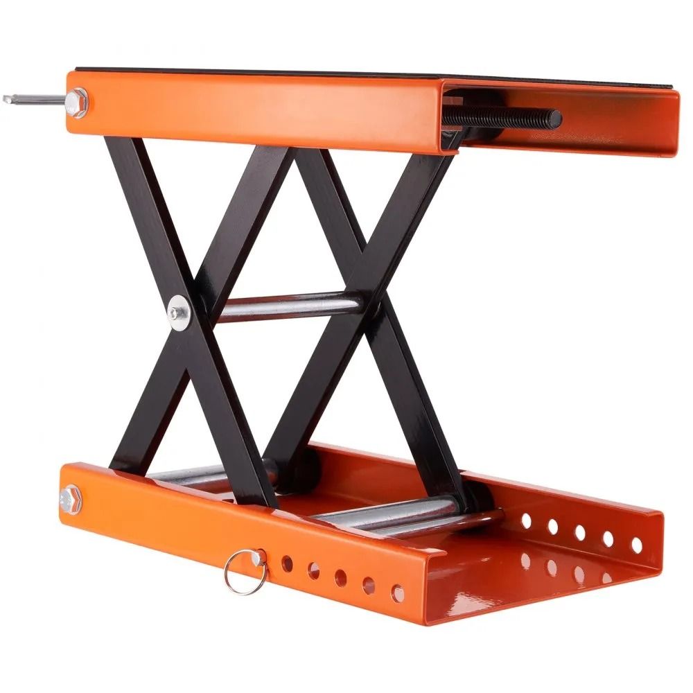 Motorcycle Lift Steel Scissor Jack Wide Deck Center Hoist Crank Stand For Street Bikes Cruiser Bike 9
