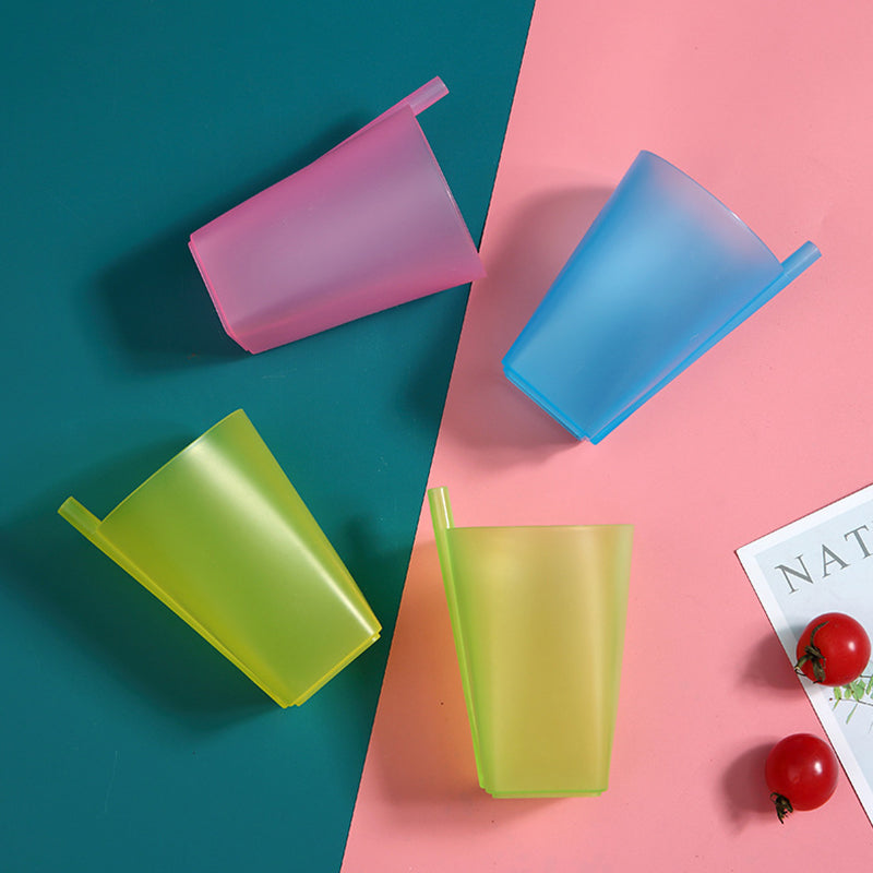 Children Infant Sip Cup, Water Bottle With Built In Straw, Food-Grade Plastic Integrated Straw Cup Kids