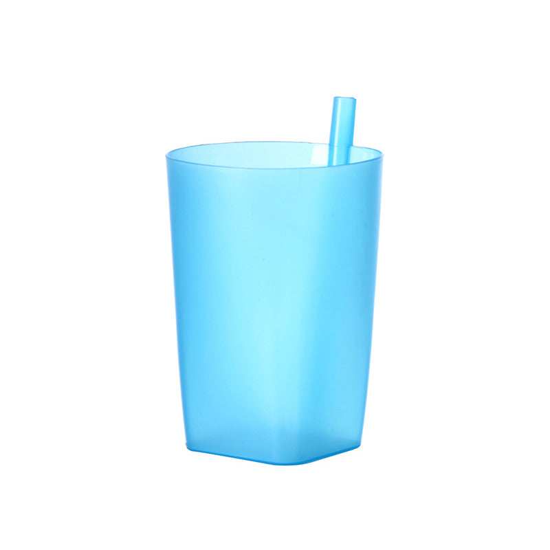 Children Infant Sip Cup Water Bottle With Built In Straw FoodGrade Plastic Integrated Straw Cup Kid 7