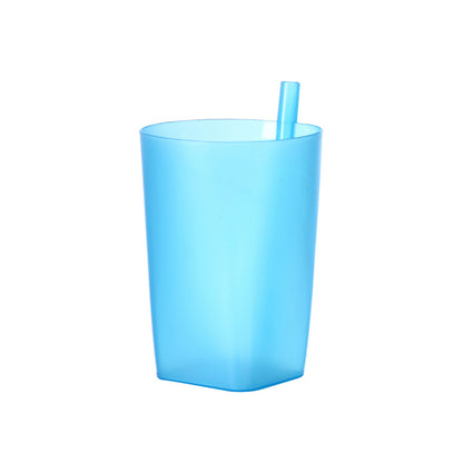 Children Infant Sip Cup Water Bottle With Built In Straw FoodGrade Plastic Integrated Straw Cup Kid 7