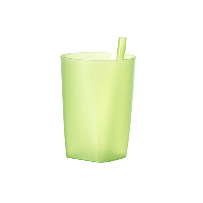 Children Infant Sip Cup Water Bottle With Built In Straw FoodGrade Plastic Integrated Straw Cup Kid 8