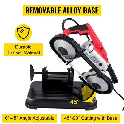 Variable Speed Portable Bandsaw Motor Deep Cut Band Saw For Metal Wood Portable Band Saw Cutting Ca 6