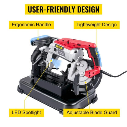 Variable Speed Portable Bandsaw Motor Deep Cut Band Saw For Metal Wood Portable Band Saw Cutting Ca 3