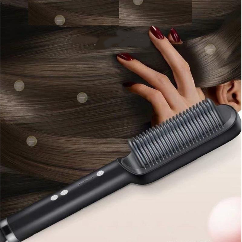Electric Hair Straightener Brush Professional Fast Heating Ceramic Hair Straightener 2