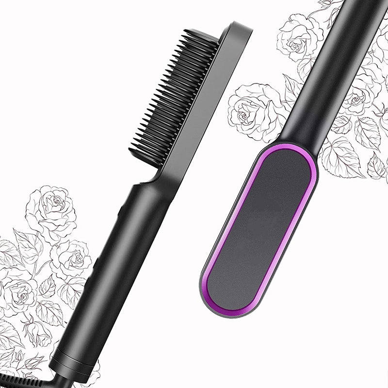 Electric Hair Straightener Brush Professional Fast Heating Ceramic Hair Straightener 3