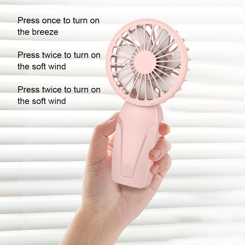Portable Mini Pocket Fan, USB Rechargeable Mini Fan, Appearance ABS Lightweight Handheld Fan
