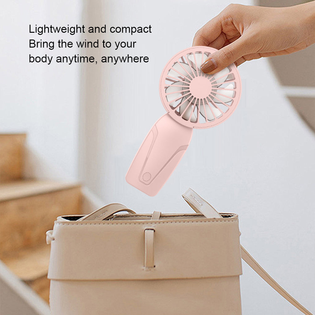 Portable Mini Pocket Fan, USB Rechargeable Mini Fan, Appearance ABS Lightweight Handheld Fan