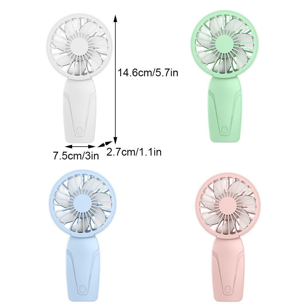 Portable Mini Pocket Fan, USB Rechargeable Mini Fan, Appearance ABS Lightweight Handheld Fan