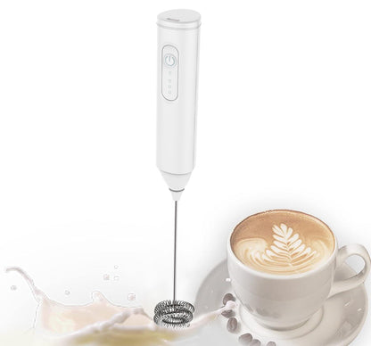USB Rechargeable Coffee Whisk, Speeds Foam Maker, Electric Handle Blender, Egg Beater