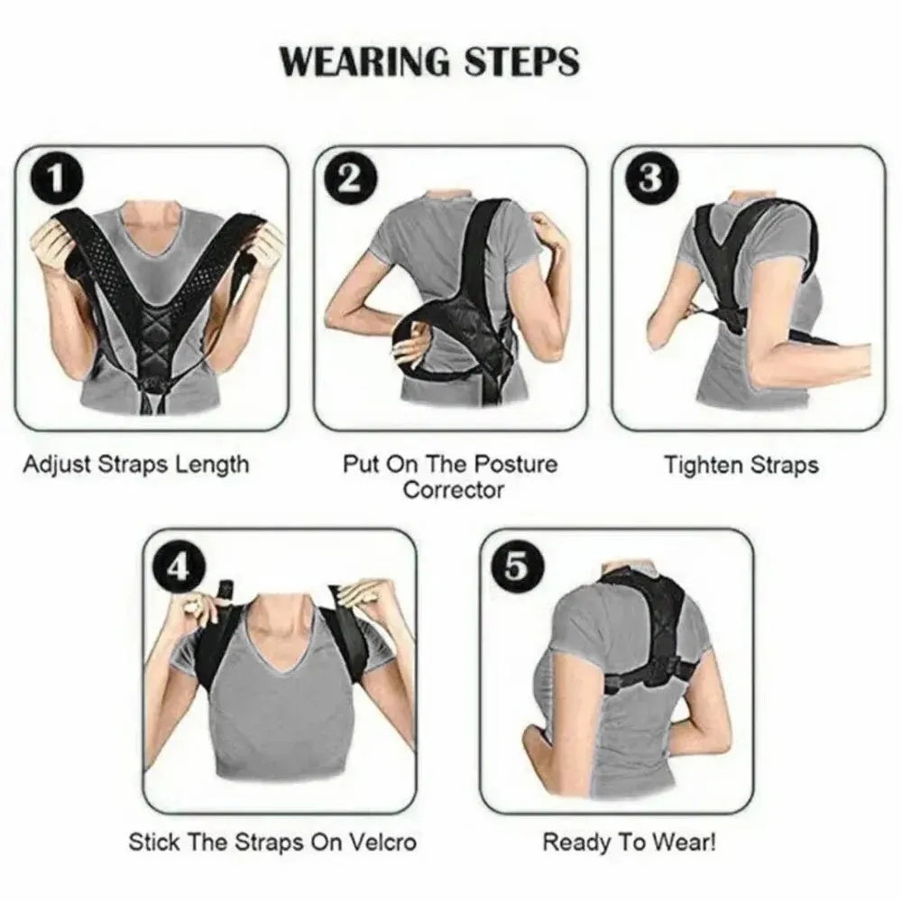 Hunchback Prevention Belt, Back Posture Correction, Unisex Body Shaping, Breathable Posture Support