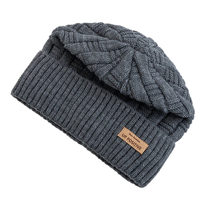 Fur Lined Warm Sports Hats, New Style Unisex Winter Hats, UP POSITIVE Labal, Outdoor Knitted Hats, For Men Women