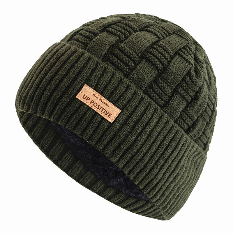 Fur Lined Warm Sports Hats, New Style Unisex Winter Hats, UP POSITIVE Labal, Outdoor Knitted Hats, For Men Women