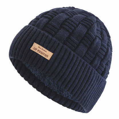 Fur Lined Warm Sports Hats, New Style Unisex Winter Hats, UP POSITIVE Labal, Outdoor Knitted Hats, For Men Women