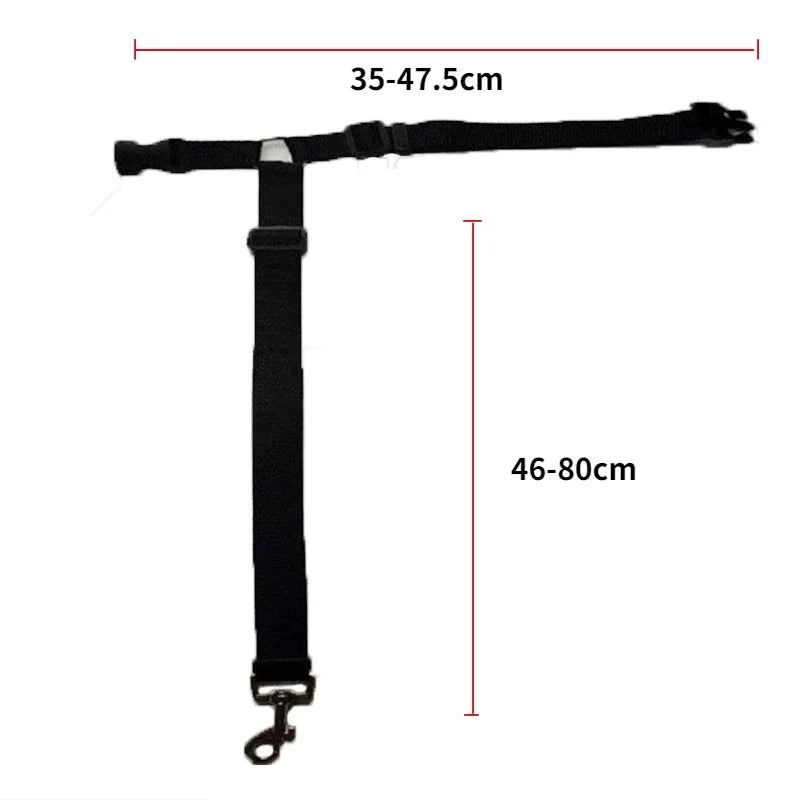 Adjustable Dogs Harness Collar, Solid Color Two in One Pet Car Seat Belt, Backseat Safety Belt, Nylon Lead Leash, Pet