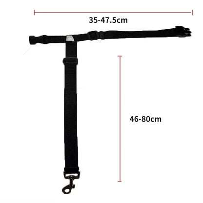 Adjustable Dogs Harness Collar, Solid Color Two in One Pet Car Seat Belt, Backseat Safety Belt, Nylon Lead Leash, Pet