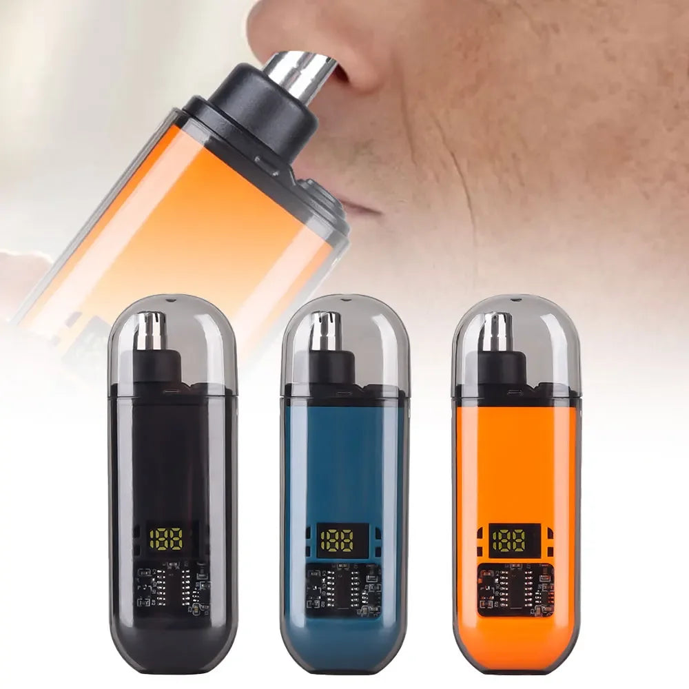 Electric Nose Hair Trimmer, Portable Ear Hair Clipper, Professional Painless Eyebrow Trimmer for Men