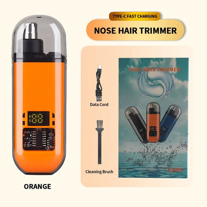 Electric Nose Hair Trimmer, Portable Ear Hair Clipper, Professional Painless Eyebrow Trimmer for Men