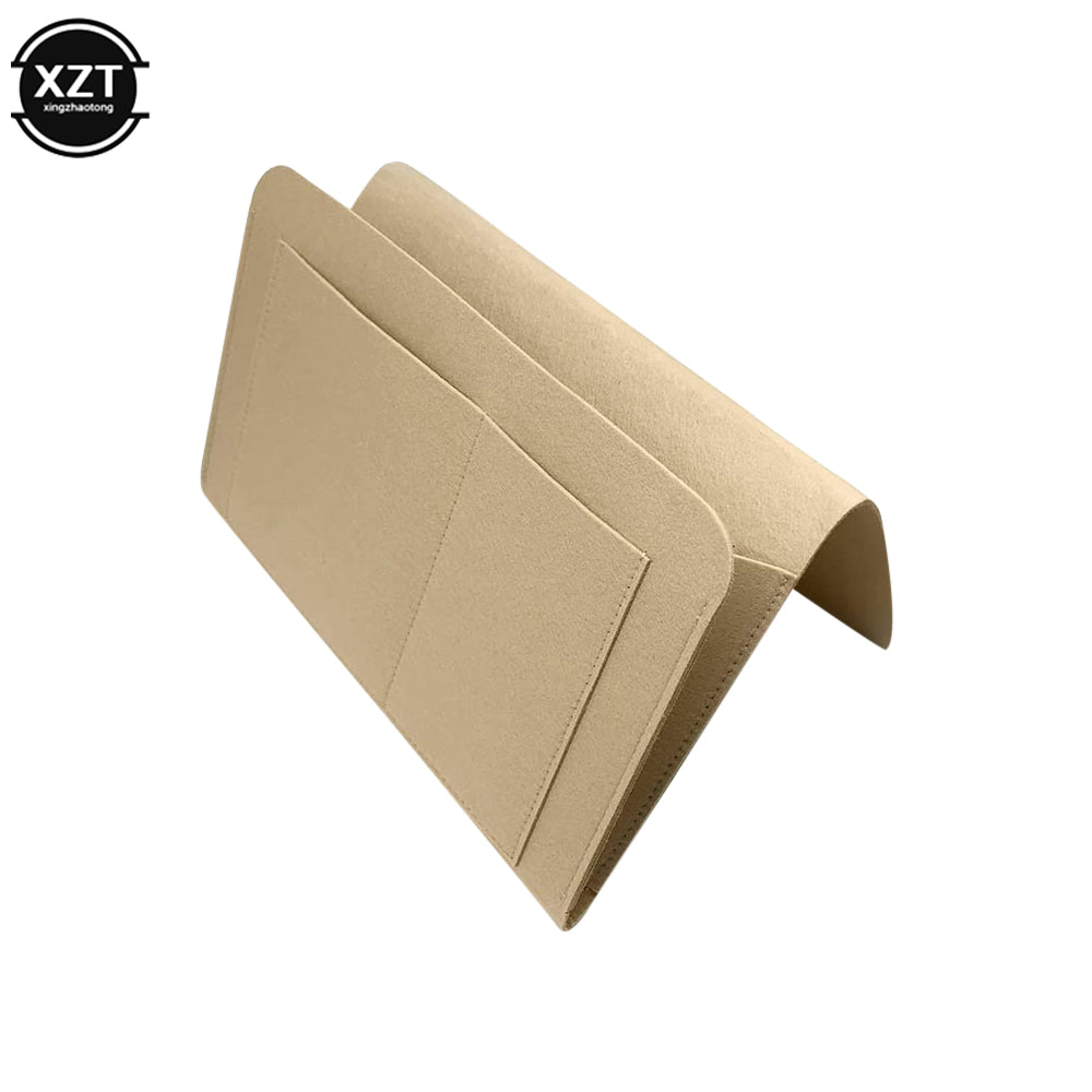 Phone Book Magazine Holder Pockets Hanging Storage Bag, Felt Bedside Storage Organizer, Baby Tissue Box For Bed Sofa
