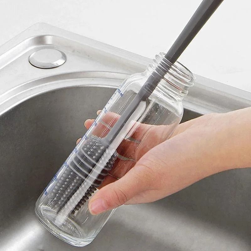 Silicone Bottle Brush Long Handle Cup Scrubber For Kitchen Cleaning 3