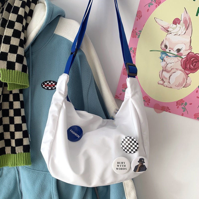 Shoulder Bag Fashion Korean Ins Women, New Style Japanese Trendy Brand, Klein Blue, Versatile Casual Crossbody