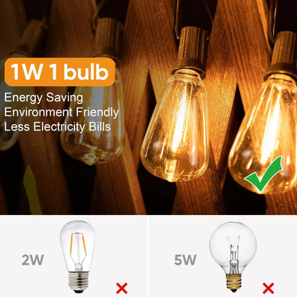ST38 Outdoor String Lights With Connectable Waterproof LED Bulbs For Patio Garden And Home Decor 6