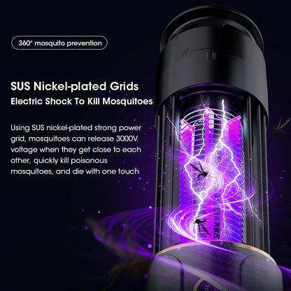 Mosquito Killer Lamp Camping Lantern With USB Rechargeable Insect Trap And Electric Swatter Functio 3