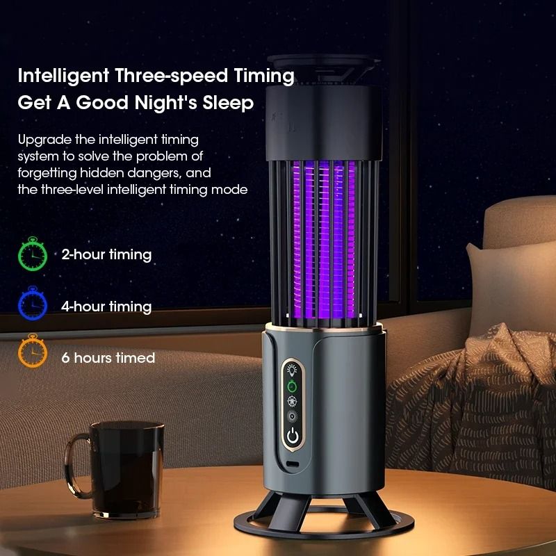 Mosquito Killer Lamp Camping Lantern With USB Rechargeable Insect Trap And Electric Swatter Functio 5