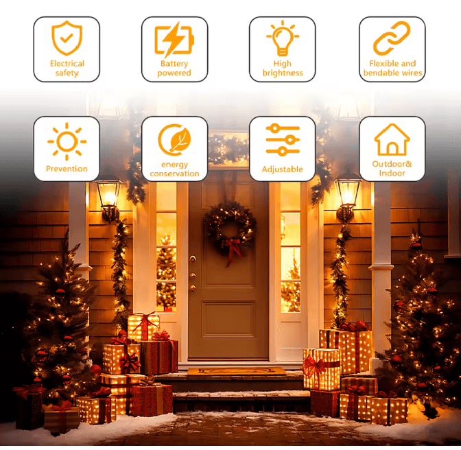 USB LED String Lights Copper Silver Wire Garland 2