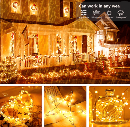 USB LED String Lights Copper Silver Wire Garland 3