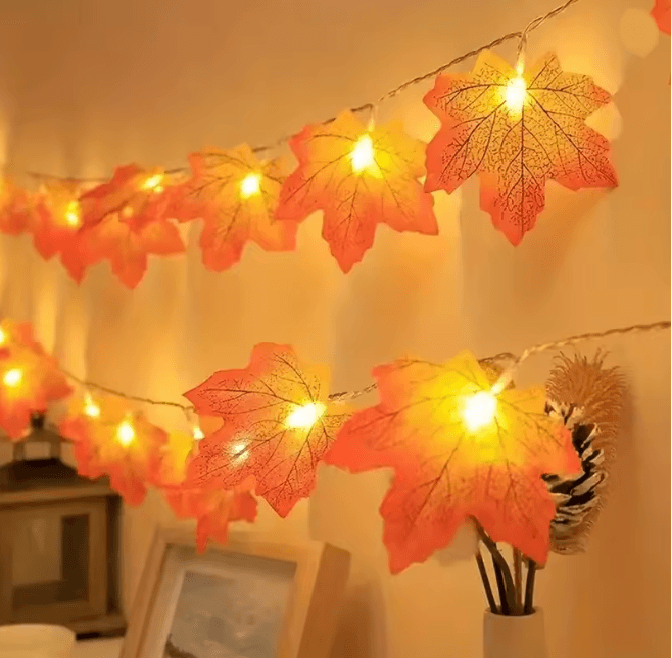 Maple Leaf LED Fairy String Lights 1
