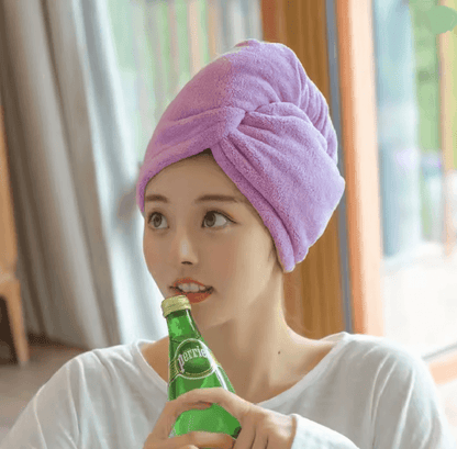 Soft Microfiber Quick Dry Hair Towel Cap 1