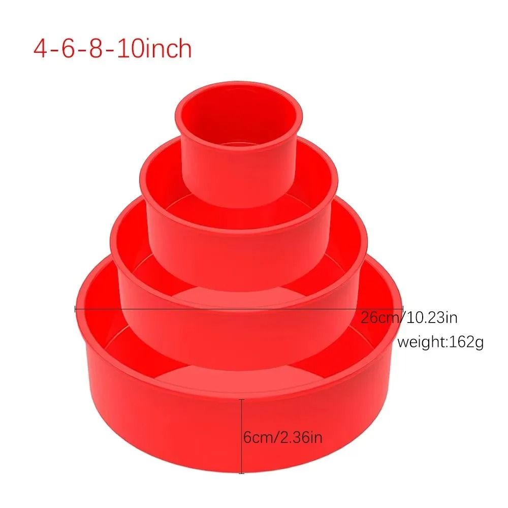 Round Silicone Cake Mold Pan Nonstick Reusable Baking Tray For Kitchen Baking 17