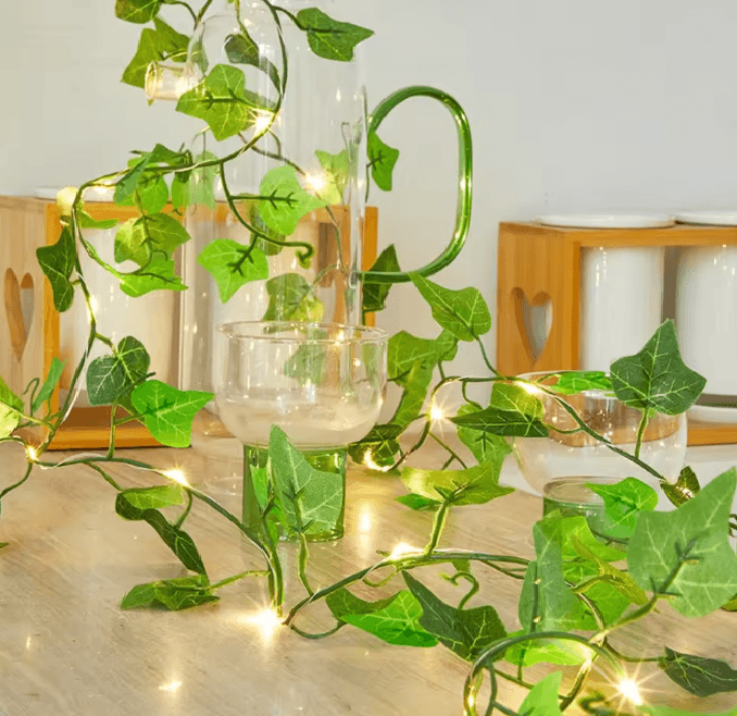 Green Leaf LED Fake Plant String Lights 7