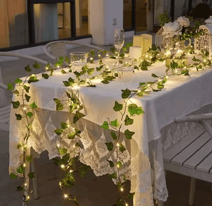 Green Leaf LED Fake Plant String Lights