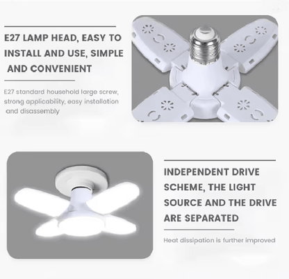 Foldable LED Garage Ceiling Light Bulb 2