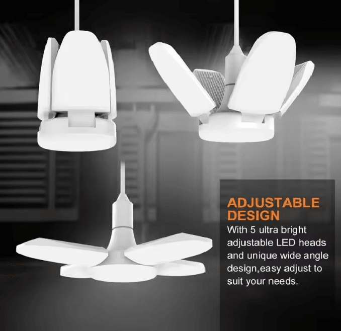 Foldable LED Garage Ceiling Light Bulb 3