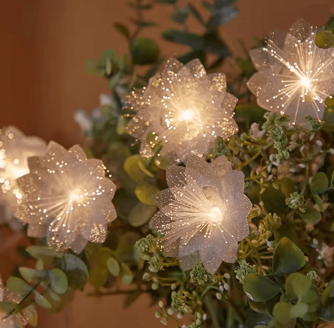 Fiber Optic LED Flower Fairy Light Garland