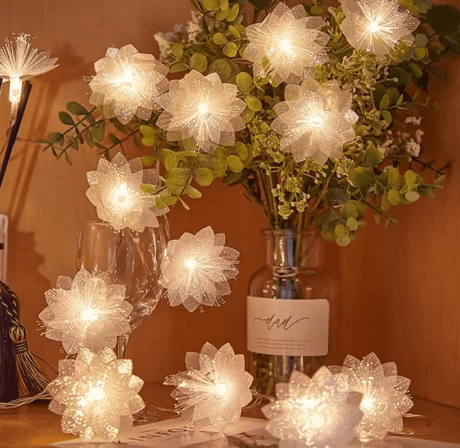 Fiber Optic LED Flower Fairy Light Garland 2