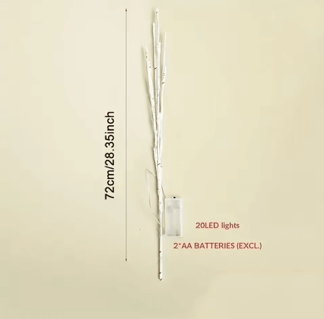 White Birch LED Branch Light 3