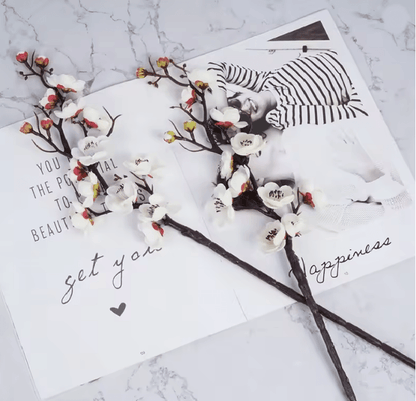 Silk Plum Blossom Artificial Flower Branch 1